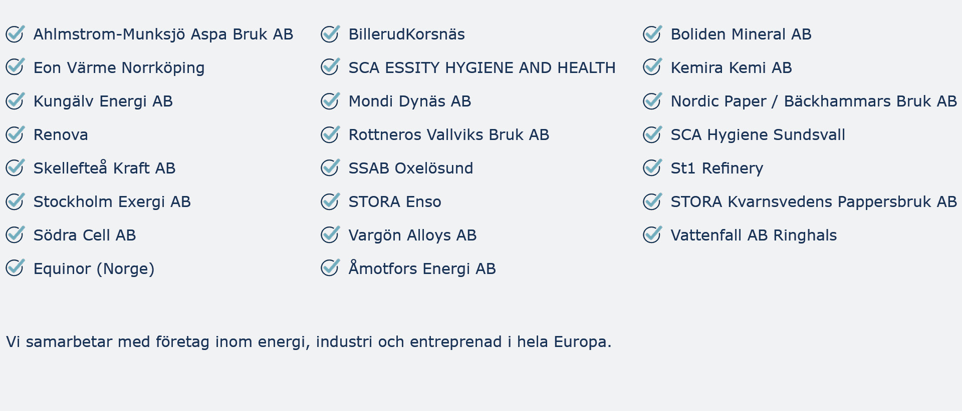 Ett urval av v&aring;ra kunder